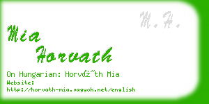mia horvath business card
